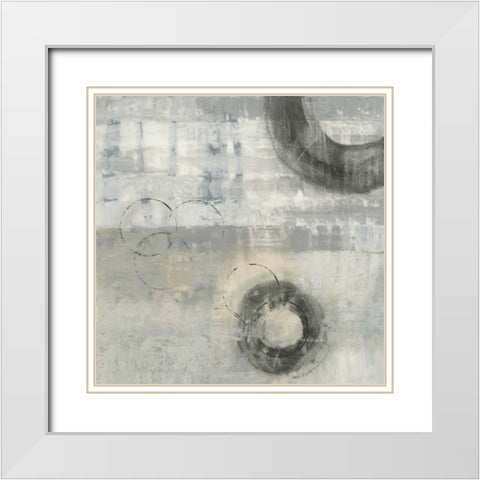 Soft Touch IV White Modern Wood Framed Art Print with Double Matting by PI Studio
