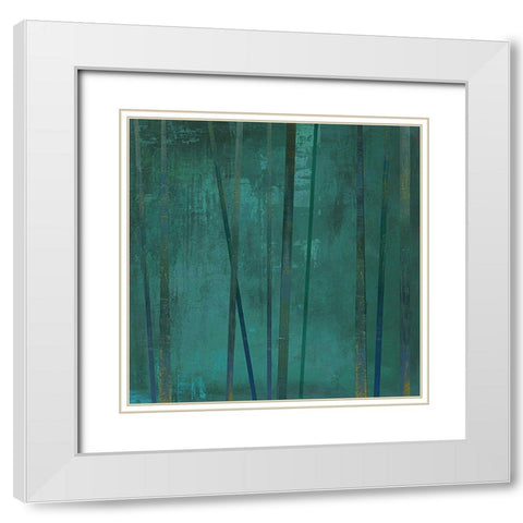 Tenuous I White Modern Wood Framed Art Print with Double Matting by PI Studio