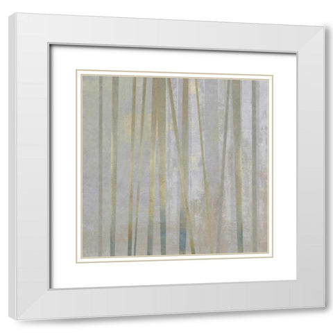 Tenuous IV White Modern Wood Framed Art Print with Double Matting by PI Studio