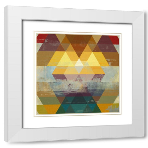 Geometrics II White Modern Wood Framed Art Print with Double Matting by PI Studio