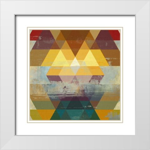 Geometrics II White Modern Wood Framed Art Print with Double Matting by PI Studio