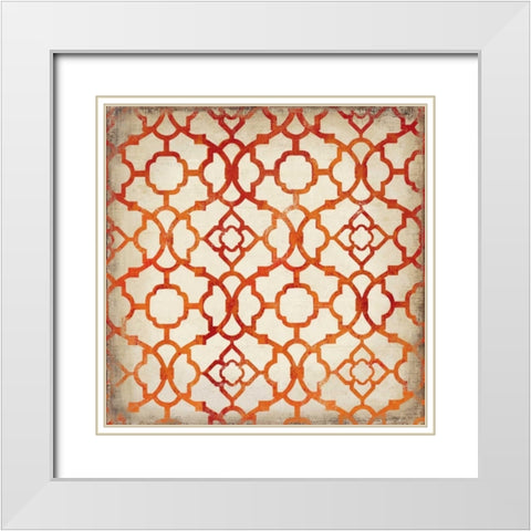 Murale I White Modern Wood Framed Art Print with Double Matting by PI Studio