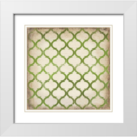 Murale IV White Modern Wood Framed Art Print with Double Matting by PI Studio