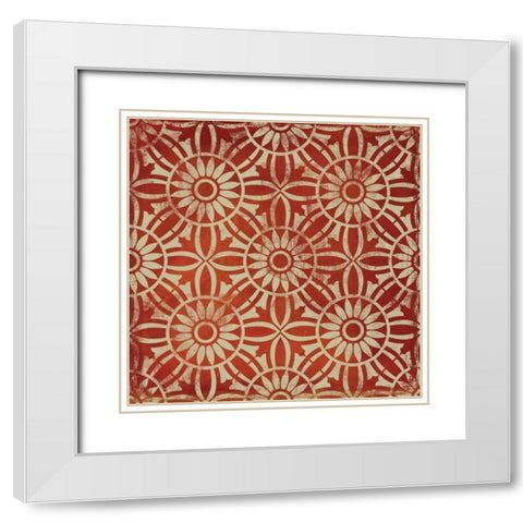 Terra III White Modern Wood Framed Art Print with Double Matting by PI Studio