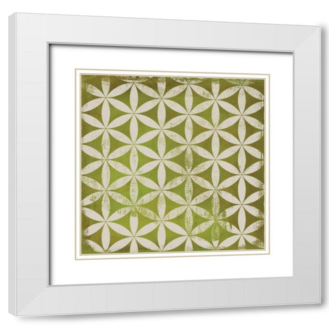 Terra IV White Modern Wood Framed Art Print with Double Matting by PI Studio