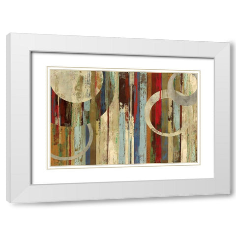 Ilano White Modern Wood Framed Art Print with Double Matting by PI Studio