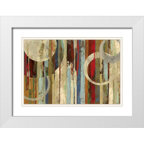 Ilano White Modern Wood Framed Art Print with Double Matting by PI Studio