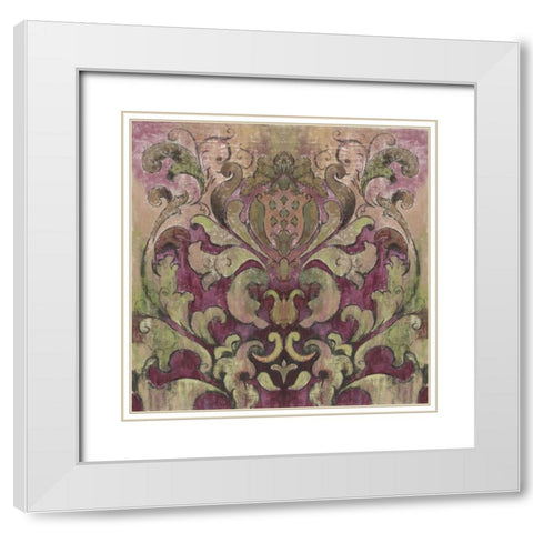 Art Nouveau White Modern Wood Framed Art Print with Double Matting by PI Studio