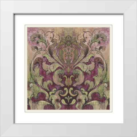 Art Nouveau White Modern Wood Framed Art Print with Double Matting by PI Studio