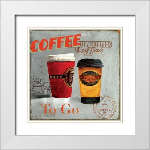 Latte Art  White Modern Wood Framed Art Print with Double Matting by PI Studio