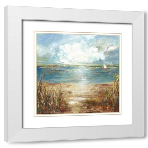 A Stolen Moment White Modern Wood Framed Art Print with Double Matting by PI Studio