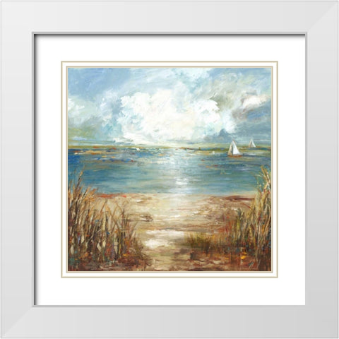 A Stolen Moment White Modern Wood Framed Art Print with Double Matting by PI Studio