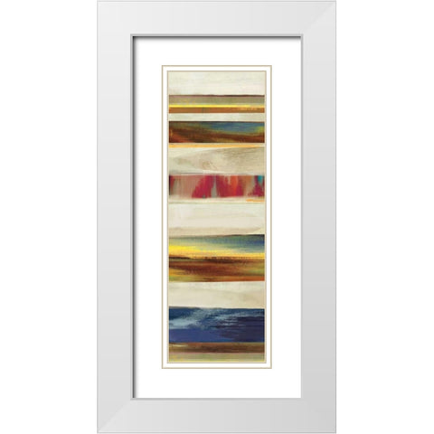 Composition I White Modern Wood Framed Art Print with Double Matting by PI Studio