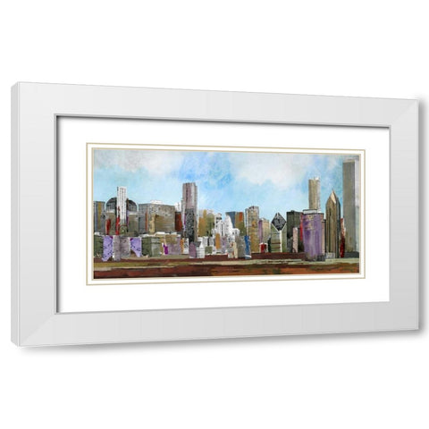 City White Modern Wood Framed Art Print with Double Matting by PI Studio