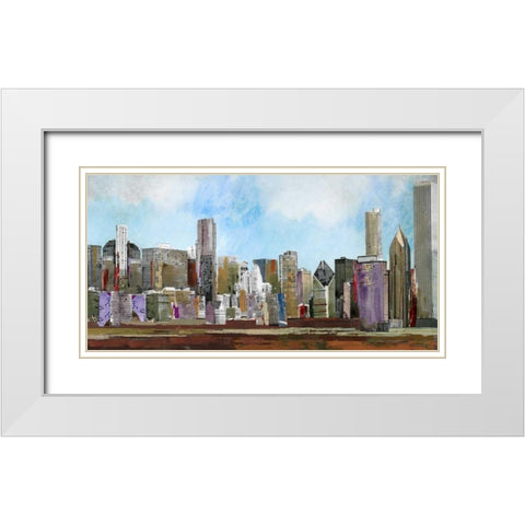 City White Modern Wood Framed Art Print with Double Matting by PI Studio