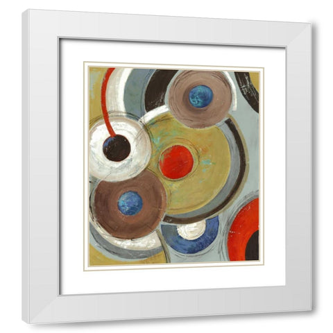 Orbis of Tones White Modern Wood Framed Art Print with Double Matting by PI Studio