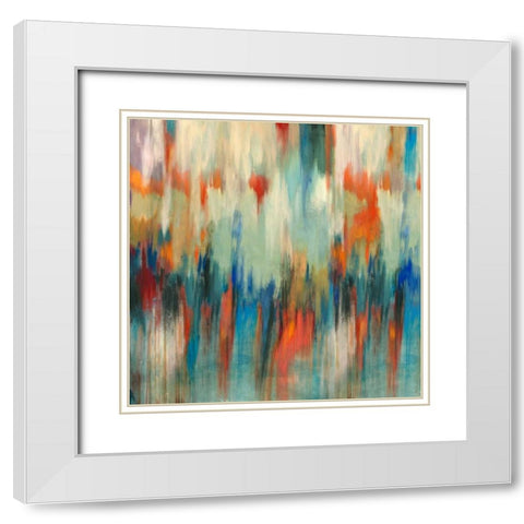 Aurora White Modern Wood Framed Art Print with Double Matting by PI Studio