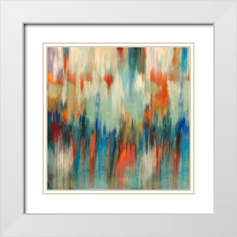 Aurora White Modern Wood Framed Art Print with Double Matting by PI Studio