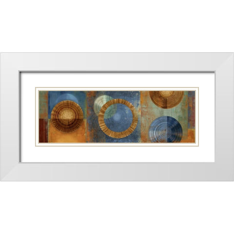 Organic II White Modern Wood Framed Art Print with Double Matting by PI Studio