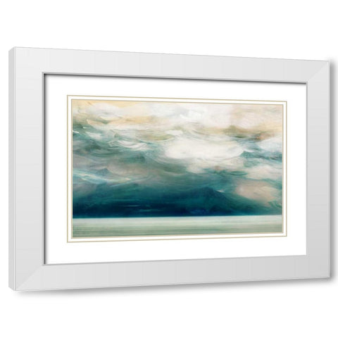 Ocean Breeze White Modern Wood Framed Art Print with Double Matting by PI Studio