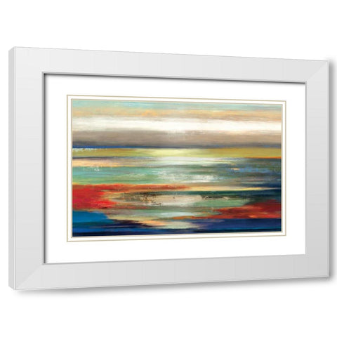 Earthscape White Modern Wood Framed Art Print with Double Matting by PI Studio