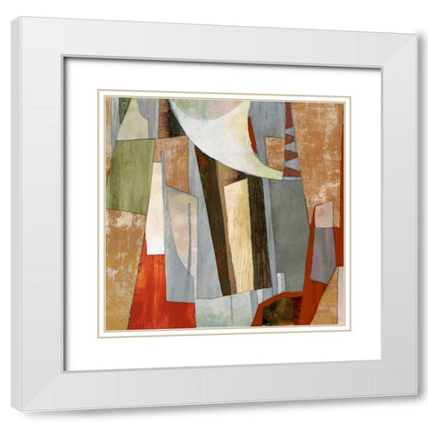 Landscape Collage  White Modern Wood Framed Art Print with Double Matting by PI Studio