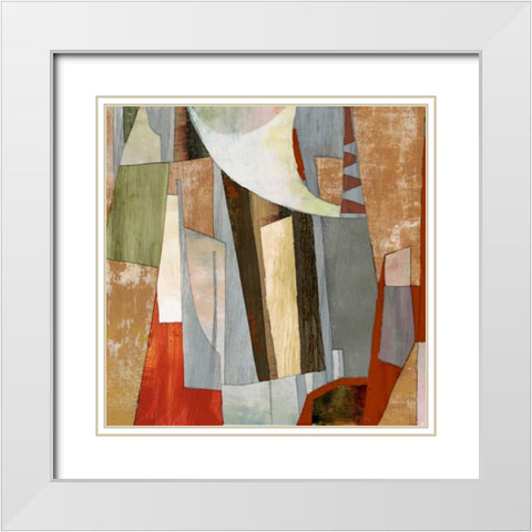 Landscape Collage  White Modern Wood Framed Art Print with Double Matting by PI Studio