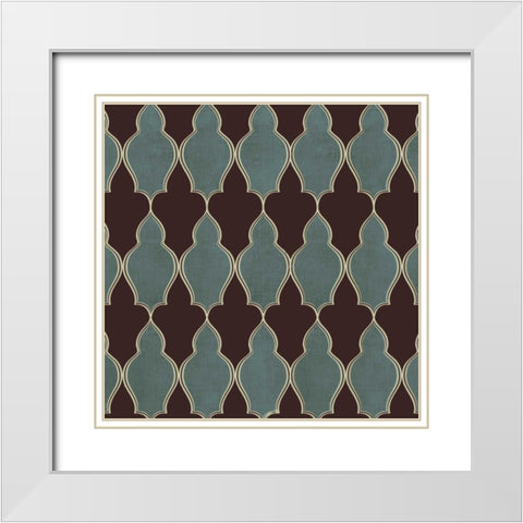 Parisian Pattern I White Modern Wood Framed Art Print with Double Matting by PI Studio