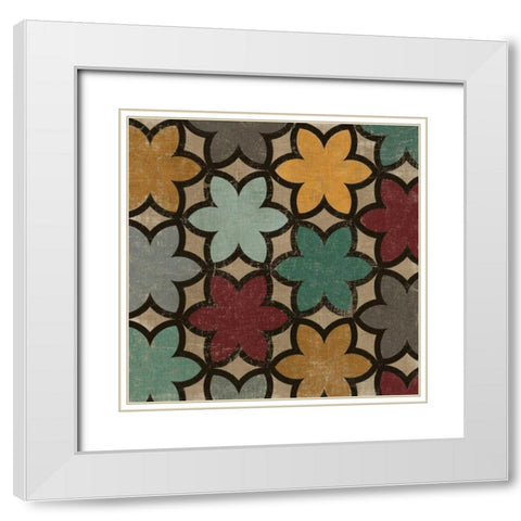 Venetian Pattern  White Modern Wood Framed Art Print with Double Matting by PI Studio