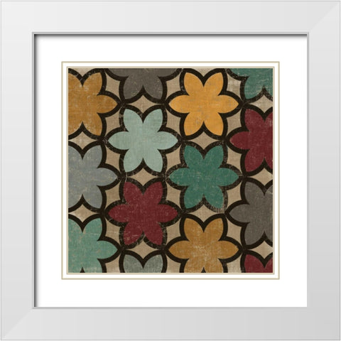 Venetian Pattern  White Modern Wood Framed Art Print with Double Matting by PI Studio