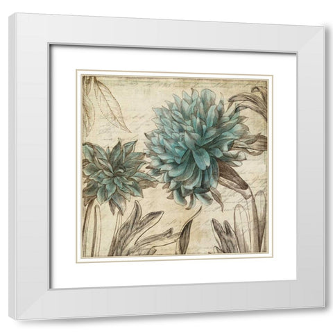 Blue Bird I White Modern Wood Framed Art Print with Double Matting by PI Studio