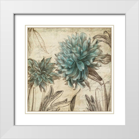 Blue Bird I White Modern Wood Framed Art Print with Double Matting by PI Studio