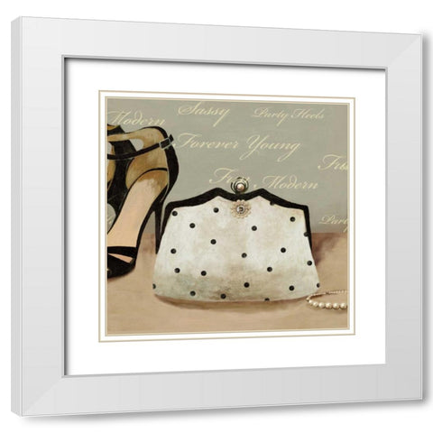 White bag White Modern Wood Framed Art Print with Double Matting by PI Studio