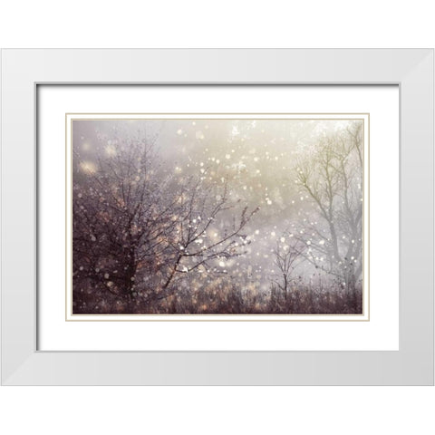 Atmospheric I White Modern Wood Framed Art Print with Double Matting by PI Studio