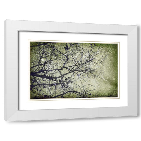 Atmospheric II White Modern Wood Framed Art Print with Double Matting by PI Studio