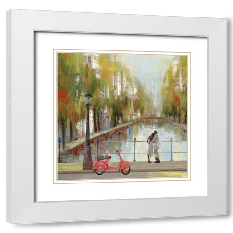 A Stroll to Remember White Modern Wood Framed Art Print with Double Matting by PI Studio