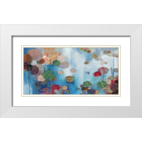 Lillypad White Modern Wood Framed Art Print with Double Matting by PI Studio