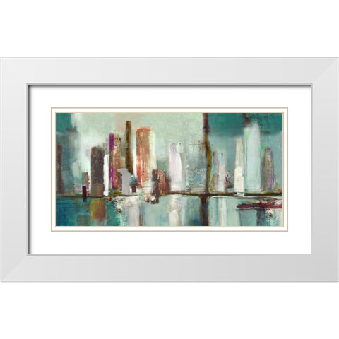 Illumination  White Modern Wood Framed Art Print with Double Matting by PI Studio