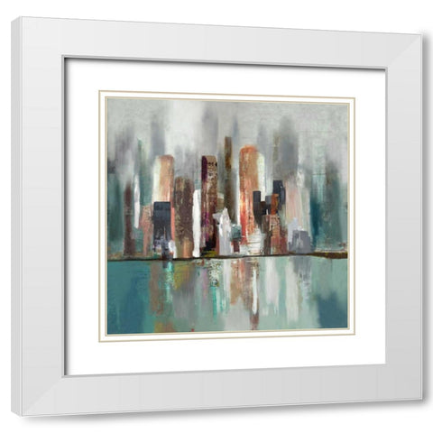 Illumination II White Modern Wood Framed Art Print with Double Matting by PI Studio