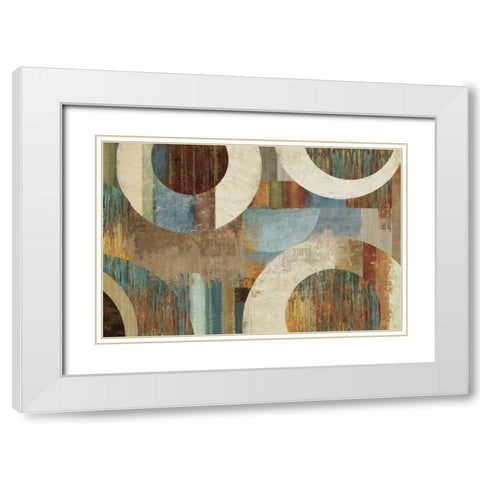 Gisel II White Modern Wood Framed Art Print with Double Matting by PI Studio