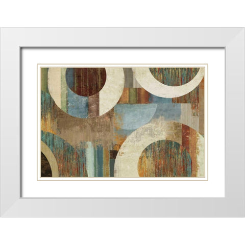 Gisel II White Modern Wood Framed Art Print with Double Matting by PI Studio