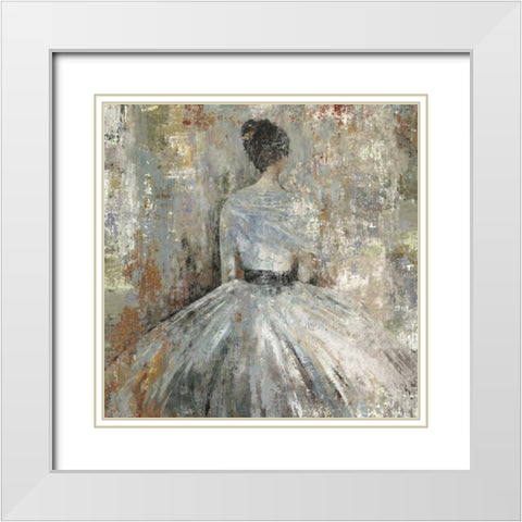 Intuitive Moment III White Modern Wood Framed Art Print with Double Matting by PI Studio