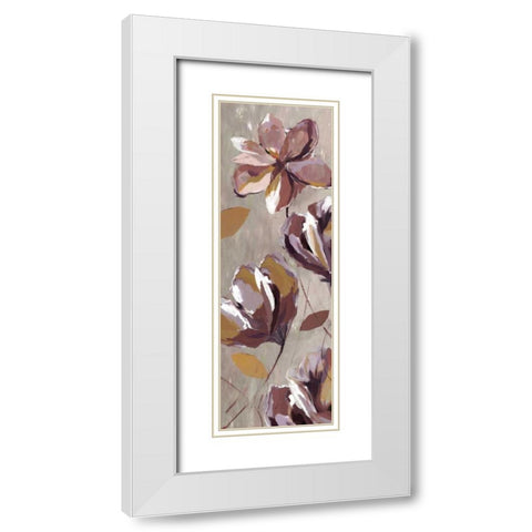 Cameroon Floral II White Modern Wood Framed Art Print with Double Matting by PI Studio