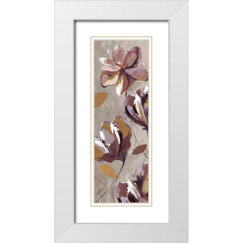 Cameroon Floral II White Modern Wood Framed Art Print with Double Matting by PI Studio