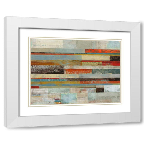 Slide White Modern Wood Framed Art Print with Double Matting by PI Studio