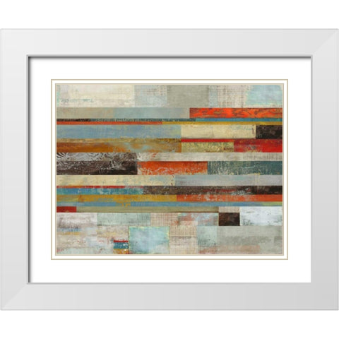 Slide White Modern Wood Framed Art Print with Double Matting by PI Studio