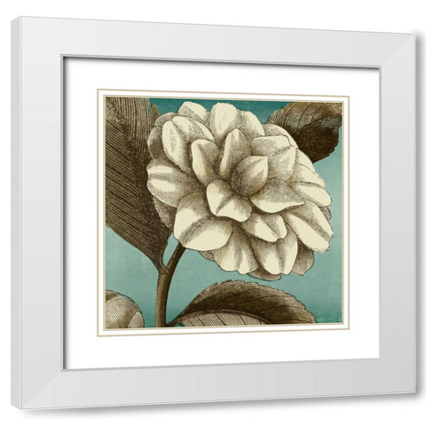 Slowdance Woodblock I White Modern Wood Framed Art Print with Double Matting by PI Studio