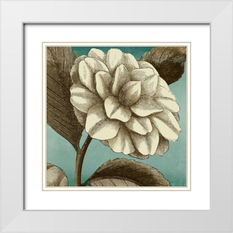 Slowdance Woodblock I White Modern Wood Framed Art Print with Double Matting by PI Studio
