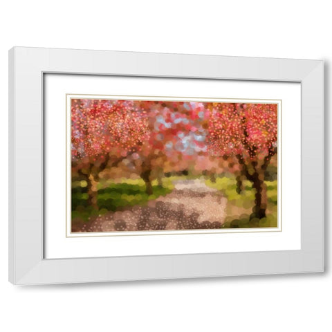 Undeterred Spring White Modern Wood Framed Art Print with Double Matting by PI Studio