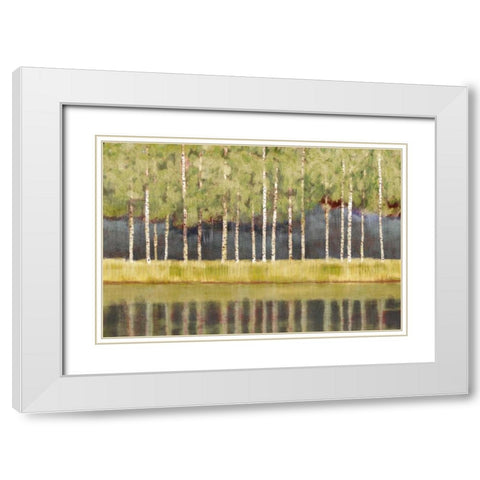 Luscious Morning White Modern Wood Framed Art Print with Double Matting by PI Studio